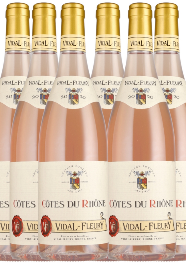 6 FLASKER Côtes-du-Rhône Rosé Vidal-Fleury