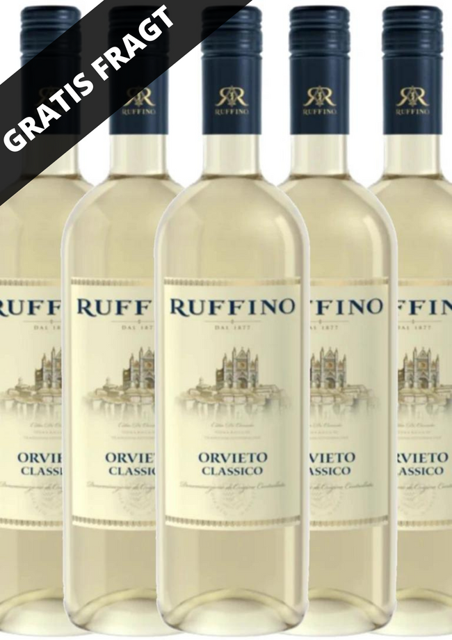 6 Flasker Ruffino Orvieto Classico